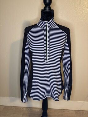lululemon athletica Black & Purple Striped Half-Zip Utility Jacket Size M/L